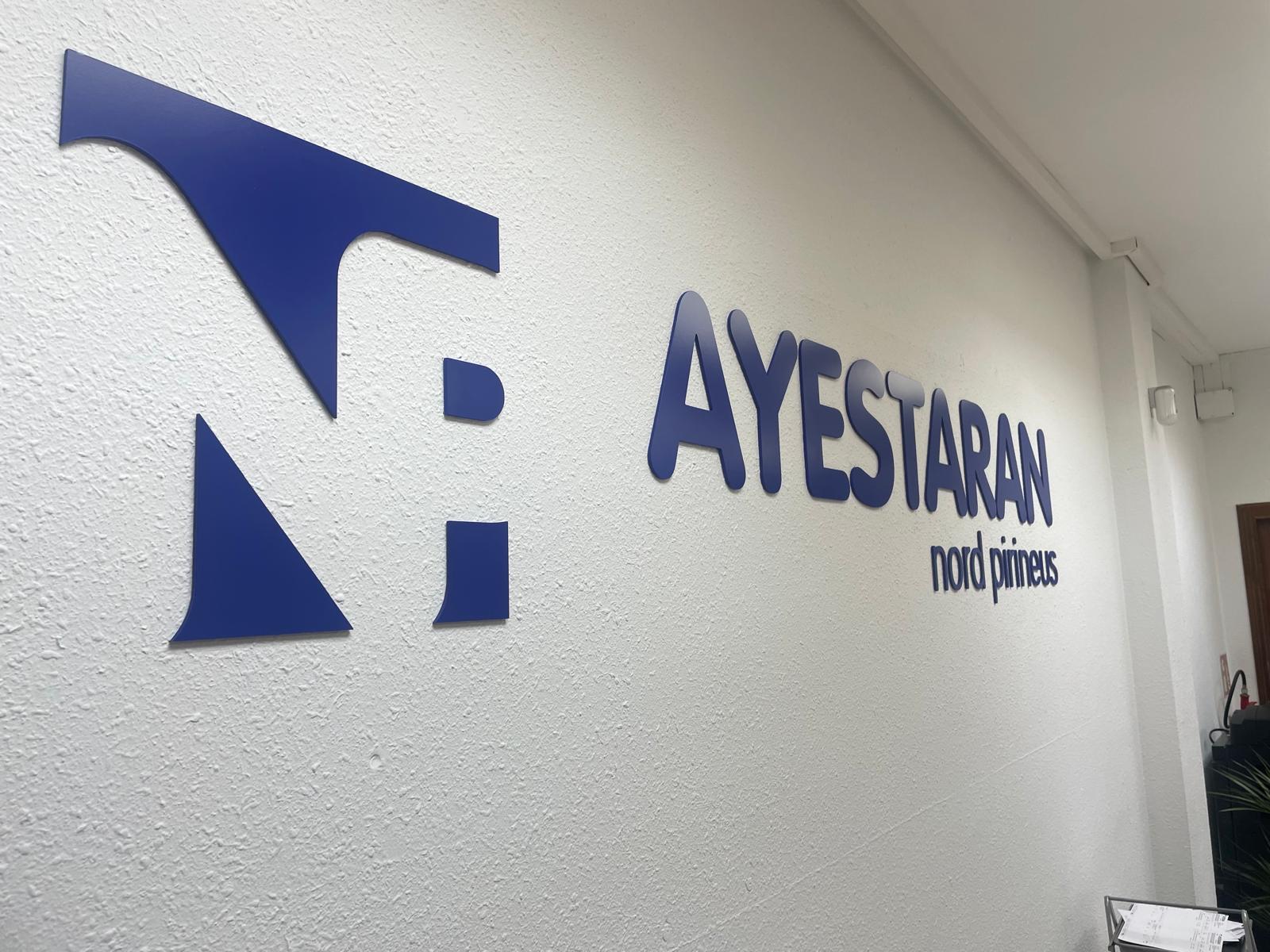Letras de PVC pintadas y colocadas en oficina — Ayestaran